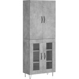  Visoka komoda siva betona 69,5x34x180 cm od konstruiranog drva | shoptok.hr