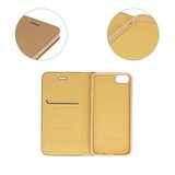  Premium preklopna torbica Samsung Galaxy S22 Ultra 5G - zlata z zlatim robom | Shoptok.si