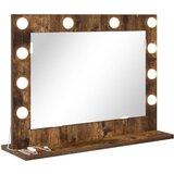  Ogledalo za toalet Dimljeni hrast Drvo Staklo 60 x 45 x 18 cm | shoptok.hr