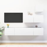 The Living Store Komplet TV omaric 4-delni bela iverna plošča - Komplet TV Omaric, (21374328) Cene