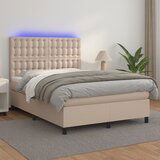  The Living Store Box spring postelja z vzmetnico LED kapučino 140x200 cm - Box Spring Postelja, (21501268) Cene