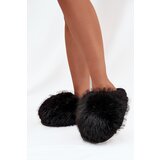 Boto Furry Women's Slippers Black Iseline | Shoptok.si