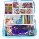 Blue Expandable Suitcase Set Artistic Creative Plastic DIY | shoptok.hr
