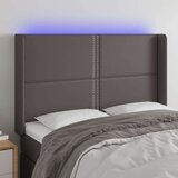 Uzglavlje sivo 147x16x118/128 cm od umjetne kože | shoptok.hr