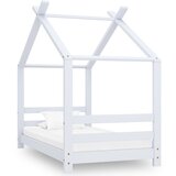 Maison Chic Otroška postelja - Otroški ležaj - Otroški posteljni okvir bel iz trdne borovine 70x140 cm, (21698310) | Shoptok.si