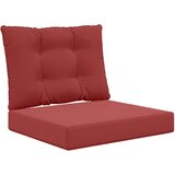  Jastuk za vanjsku sofU 2 pcs boja crnog vina Poliester - boja crnog vina 60 x 60 cm 1x sjedalo +1x naslon (2D s bartagom) | shoptok.hr