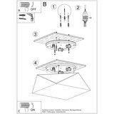  Stropna svetilka HEXA 45 črna, (21347592) | Shoptok.si