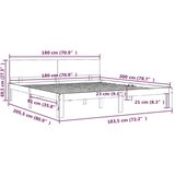  Okvir za krevet od masivnog drva 180 x 200 cm 6FT veliki bračni | shoptok.hr
