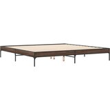  Okvir za krevet smeđi hrast 200x200cm konstruirano drvo i metal | shoptok.hr