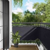  Balcony ekran Crna 75 x 200 cm PU prekriveni oksford alu - Crna 75 x 200 cm | shoptok.hr