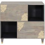 vidaXL Ormarić / Komoda s policom Siva i zlatna 80 x 33.5 x 75 cm | shoptok.hr