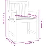  Vrtne stolice 6 kom 56 x 55,5 x 90 cm od masivnog drva bagrema | shoptok.hr
