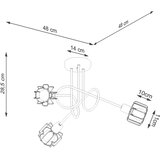  SL.1118 - Luster na šipci BELUCI 3xE14/40W/230V crna | Eponuda.com