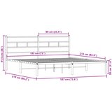  Metalni okvir kreveta bez madraca boja hrasta sonome 183x213 cm | shoptok.hr
