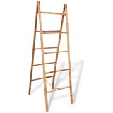 The Living Store Dvojna Lestev za Brisače s 5 Prečkami Bambus 50x160 cm - Stojalo Za Brisače, (21750990) | Shoptok.si