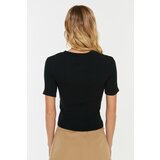 Trendyol Black Cut Out Detailed Collar Blouse | ePonuda.com