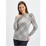 Orsay pink-gray ladies checkered sweater - ladies | Shoptok.si