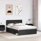  Konstrukcija postelje Črna 140 x 200 cm Masivno borovo les, (5000102626) | Shoptok.si