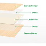 Bambu Lab 3 mm Basswood Plywood | Eponuda.com