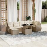 Maison Chic Seti vrtnega pohištva - Vrtna garnitura - Vrtni pohištvo set 8-delna z blazinami bež poli ratan, (21798786) | Shoptok.si