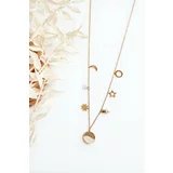 Kesi Women's chain with fashionable gold pendants