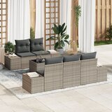 vidaXL set od 6 dijelova vrtne sofa s jastučićima sivi poli ratan Cijene
