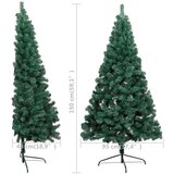 vidaXL Umjetna polovica božićnog drvca sa stalkom zelena 150 cm PVC | shoptok.hr