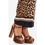 Boto Womens Sandals On A Heel And Platform Eco Leather Beige Lomman | Shoptok.si