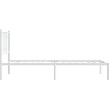  Metalni okvir za krevet s uzglavljem bijeli 100x190 cm | shoptok.hr