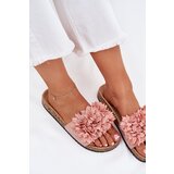 Boto Women's Cork Sole Slippers With Flowers Pink Ferenza | Shoptok.si