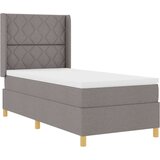 VidaXL Box spring krevet Sivo-smeđa 100 x 200 cm tkanina VidaXL Box spring krevet Sivo-smeđa 100 x 200 cm tkanina Slike