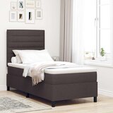  Posteljni okvir z vzmetnico Temno rjav Tkanina 90 x 200 cm, (22067096) Cene