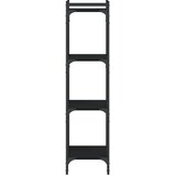  Regal za knjige s 4 razine crni 40x30x120 cm konstruirano drvo | shoptok.hr