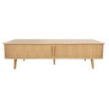 Woodman TV omarica v hrastovem dekorju v naravni barvi 178x50x40 cm Rove – | Shoptok.si