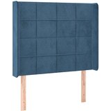Maison Chic vzglavna omarica - nočna omarica - posteljna omarica z ušesi temno modro 93x16x118/128 cm žamet, (21708223) | Shoptok.si