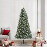 vidaXL Umjetno predbilježeno božićno drvce s setom kuglica 210 cm | shoptok.hr