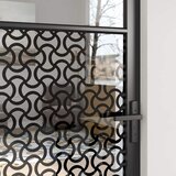 Staklena vrata Rezbarija Crna 76 x 3,5 x 201,5 cm Aluminij | Eponuda.com