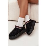 Boto Women's Low Snow Boots With Moving Strap And Embroidery On Platform Black Lyrisse | shoptok.hr