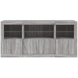  Komoda s LED svjetlima boja sivog hrasta 142,5x37x67 cm | Eponuda.com