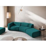 Makamii Turkizen žameten ležalnik (desni kot) Ekahi – | Shoptok.si