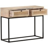  Konzolni stol 100x35x76 cm masivno drvo manga i prirodna trska | shoptok.hr