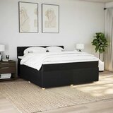  Krevet s oprugama i madracem crni 180x200 cm od tkanine | shoptok.hr