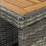  Barski stol sa stalkom za pohranu sivi 120x60x110 cm poliratan | shoptok.hr