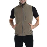 Dewberry 79233 Ghsy Multi-Pocket Fleece Mens Vest-Khaki