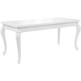 The Living Store Jedilna miza 179x89x81 cm visok sijaj bele barve - Miza Za Jedilnico V Visokem Sijaju, (21494591) | Shoptok.si