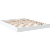 vidaXL Posteljni okvir bel 150x200 cm inženirski les | Shoptok.si