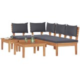  Sjedeća garnitura za vrt 4 pcs Smeđa i siva | shoptok.hr