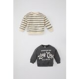 Defacto Baby Boy Bicycle Collar Printed 2-Piece Sweatshirt | shoptok.hr