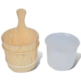 vidaXL 5-dijelni set za saunu: kanta, žlica, sat, termohigrometar | shoptok.hr