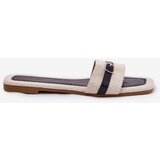 Boto Flat Ladies Slippers With Strap And Buckle Beige Zilina | shoptok.hr